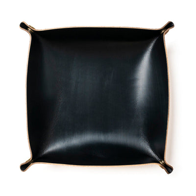 Leather Valet Tray - Black Popov Leather