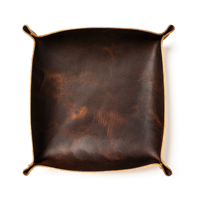 Leather Valet Tray - Heritage Brown Popov Leather