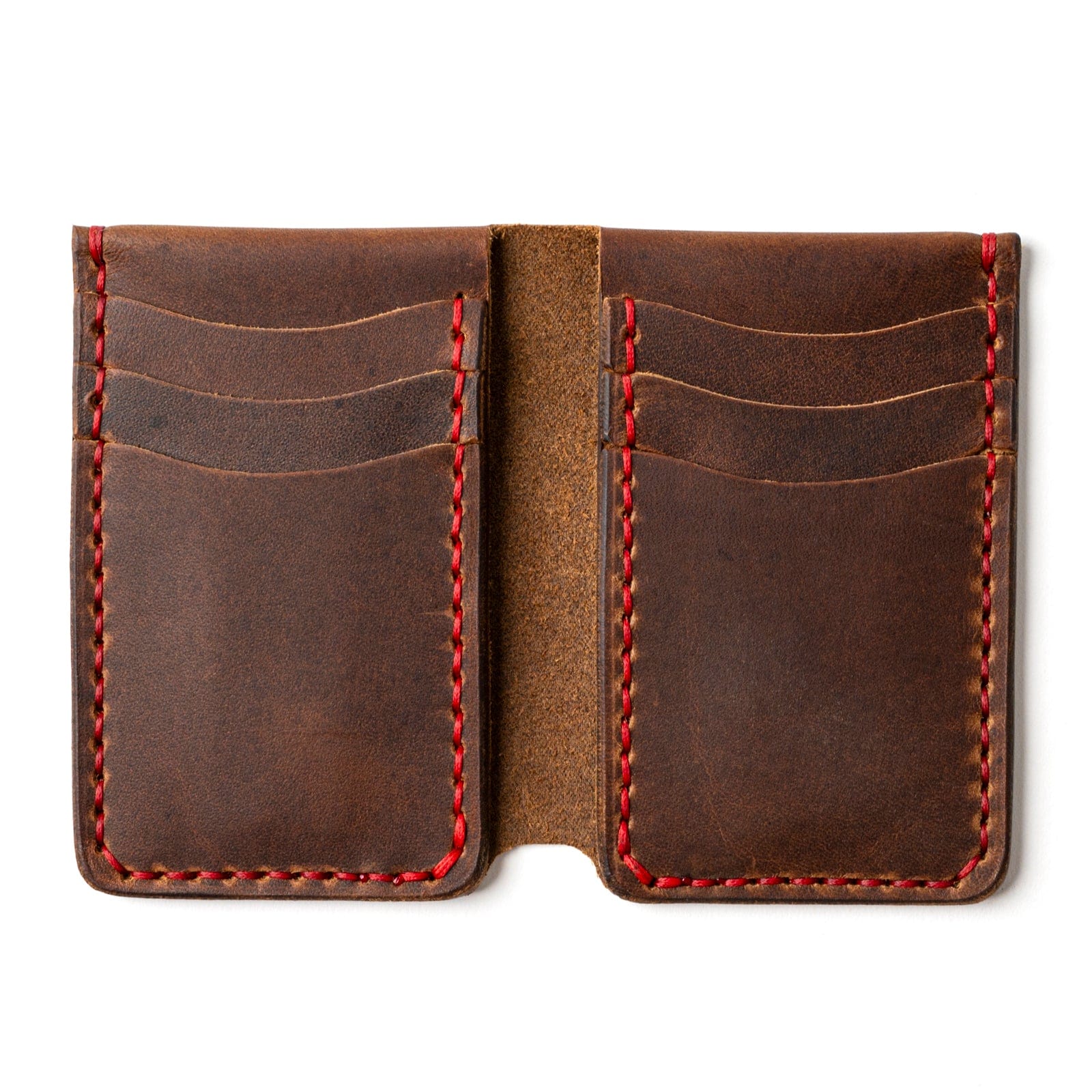 Leather Vertical Wallet - Heritage Brown Popov Leather®