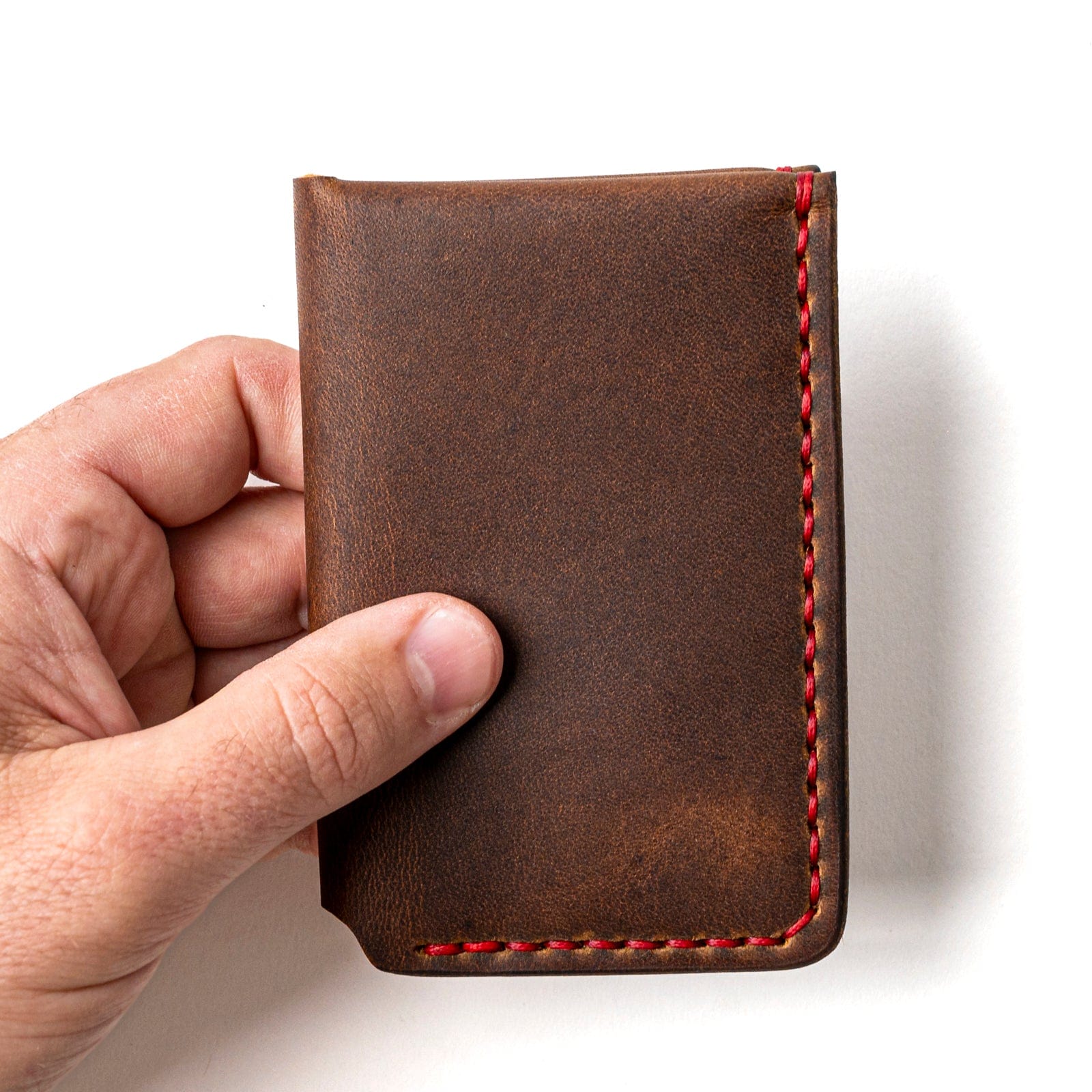 Leather Vertical Wallet - Heritage Brown Popov Leather®