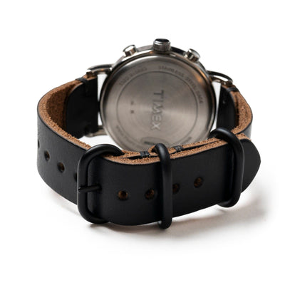 Leather Watch Band - Black Popov Leather