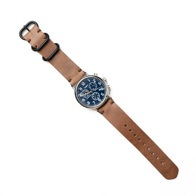 Leather Watch Band - Natural Popov Leather