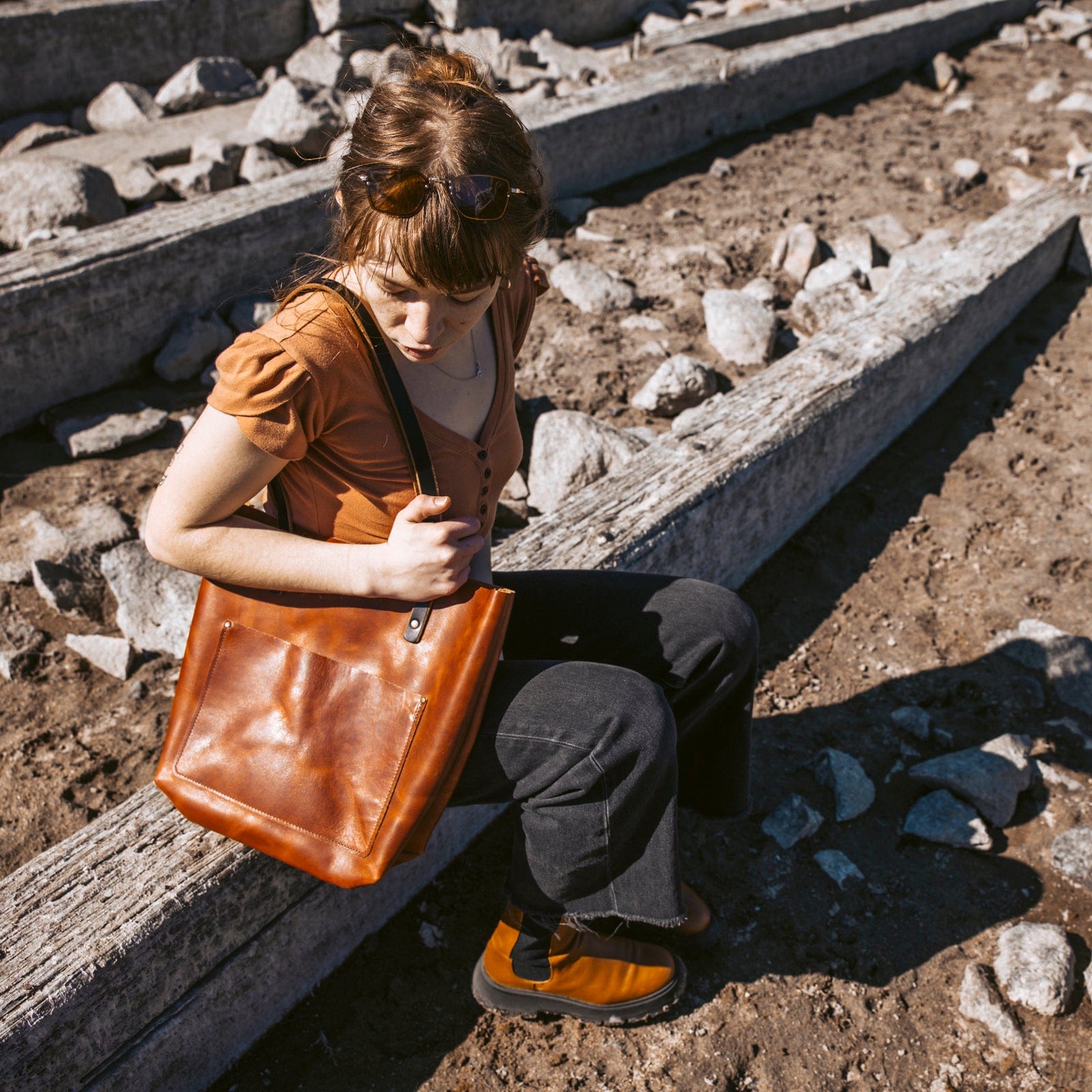 Leather Weekender Tote - English Tan Popov Leather®