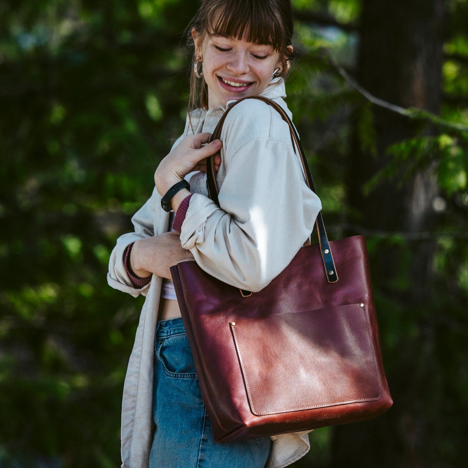 Leather Weekender Tote - Oxblood Popov Leather®