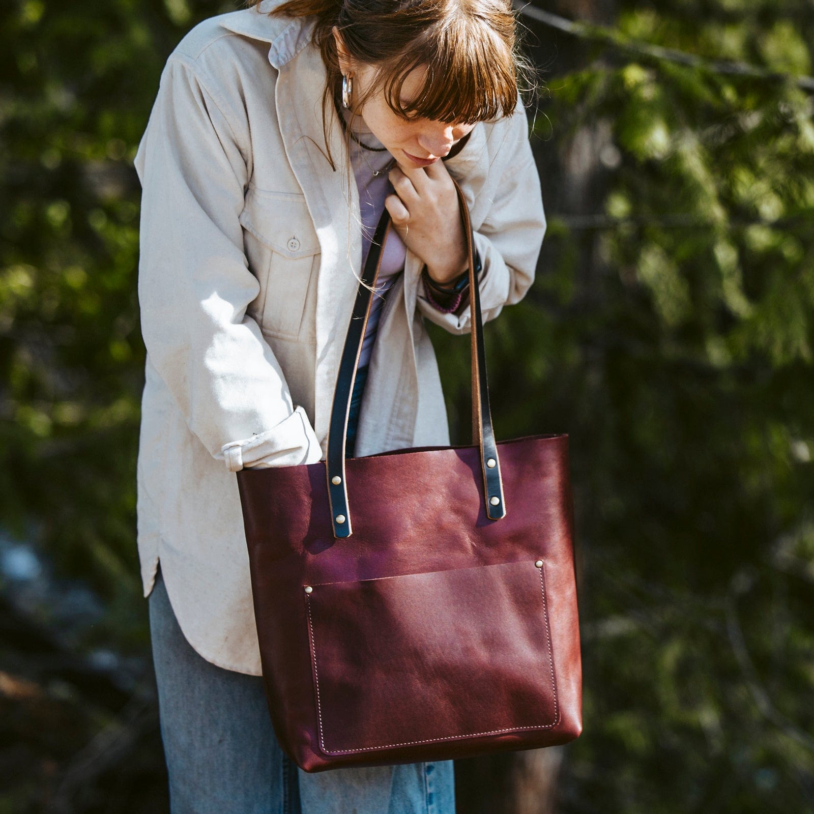 Leather Weekender Tote - Oxblood Popov Leather®