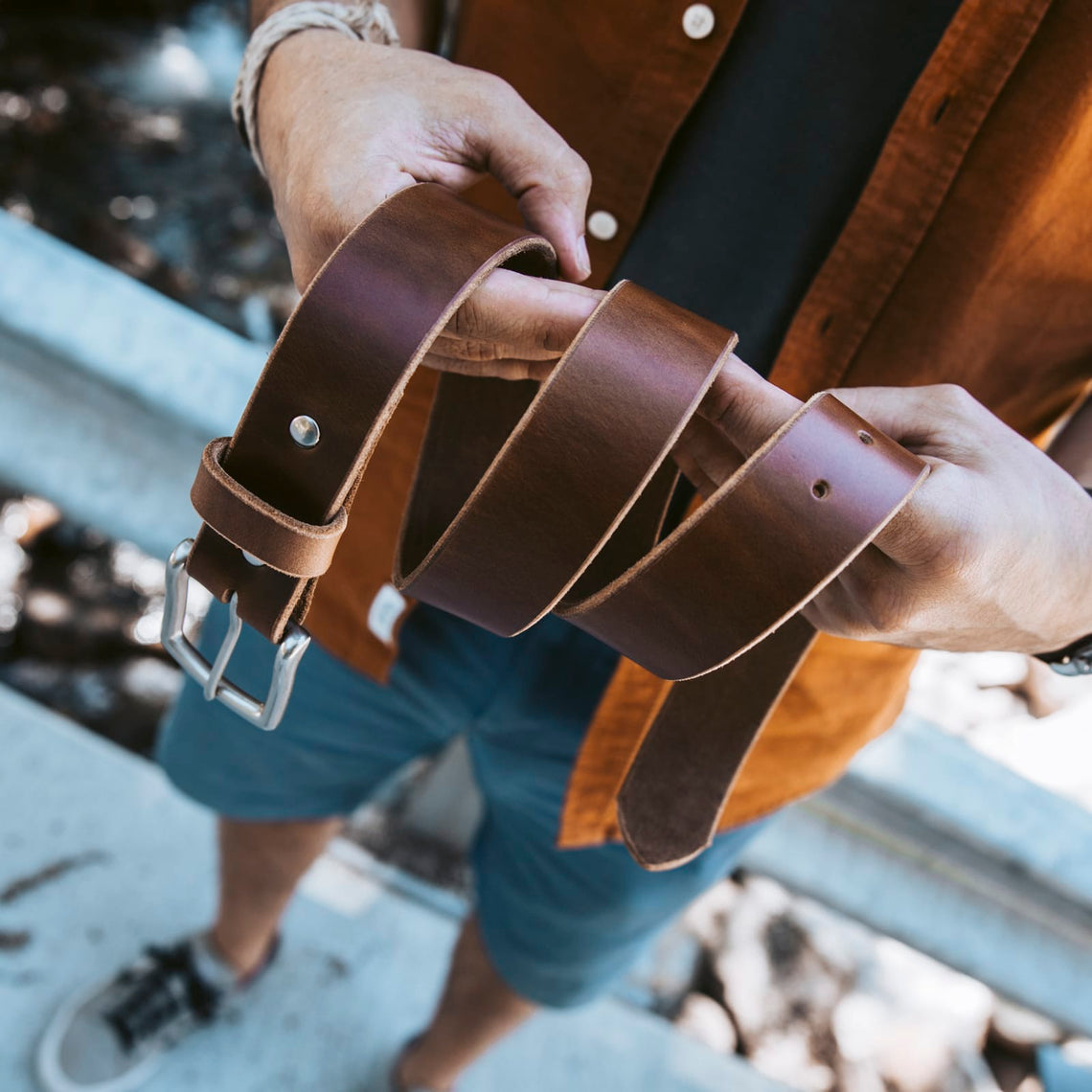 Heritage Brown leather belt