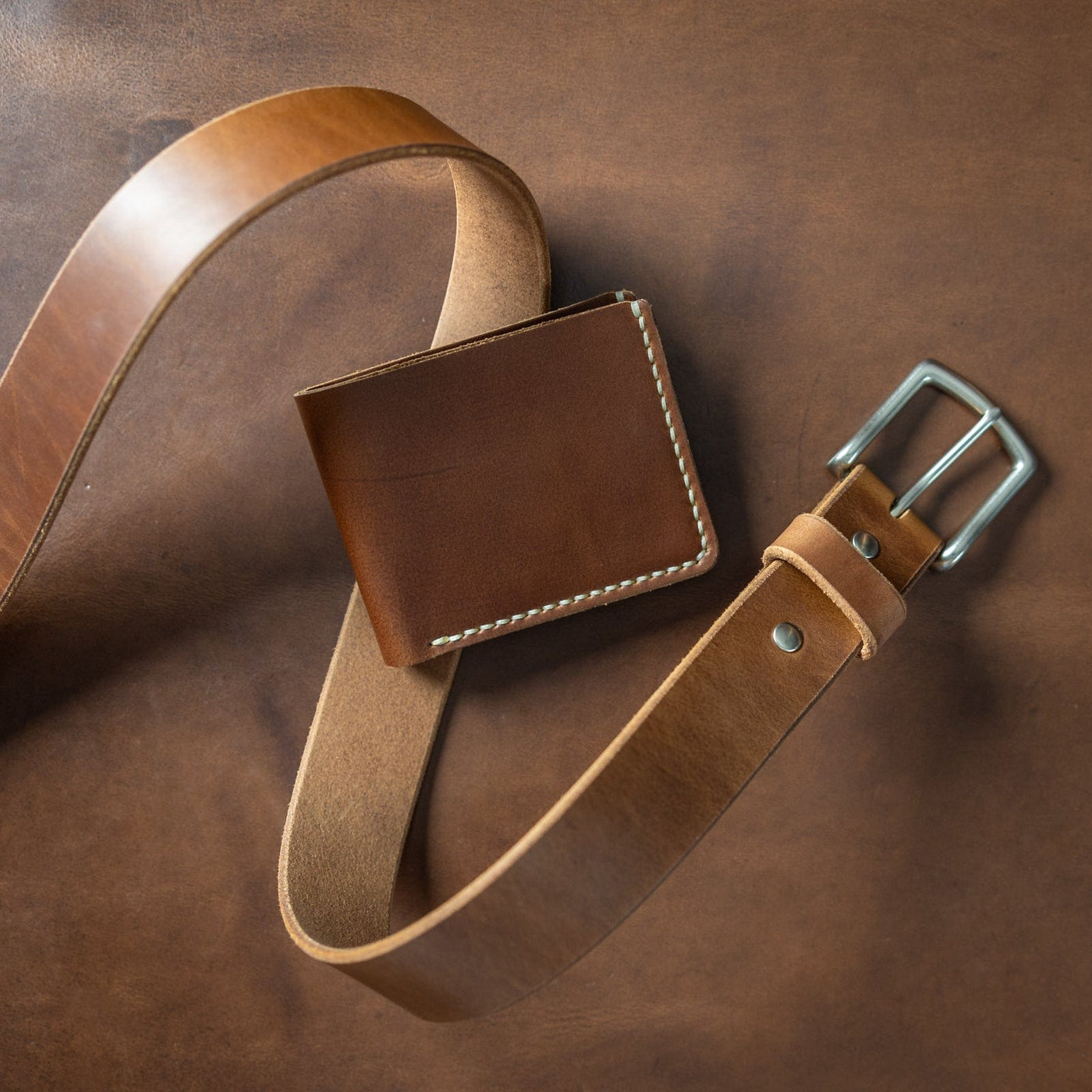 Matching Belt & Wallet Bundle - Natural Popov Leather®
