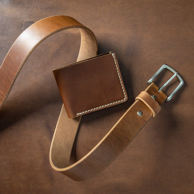 Matching Belt & Wallet Bundle - Natural Popov Leather®