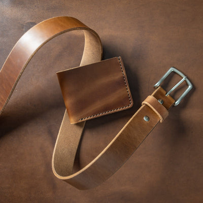 Matching Belt & Wallet Bundle - Natural Popov Leather®