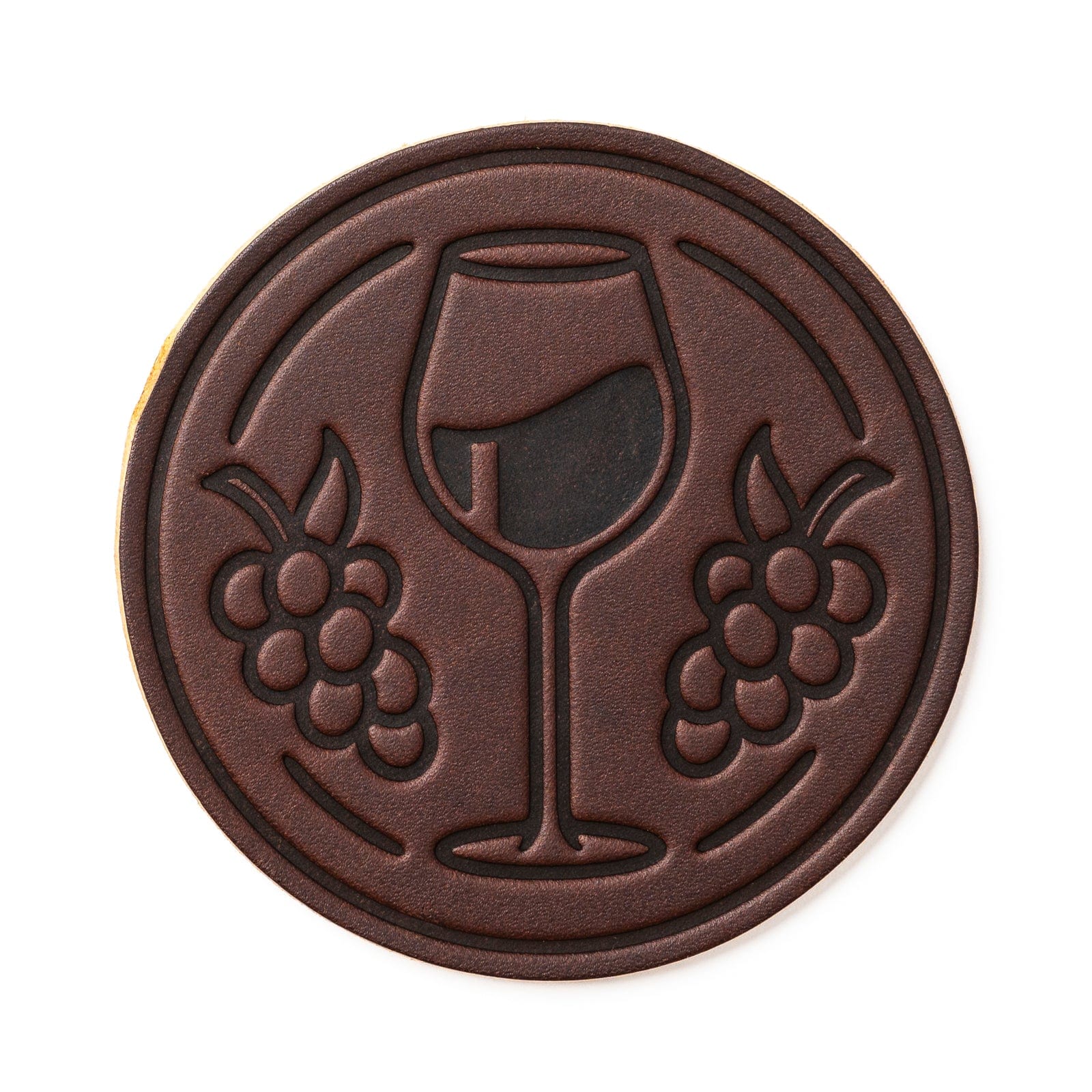 Merlot Coasters - Heritage Brown - 4 Pack Popov Leather