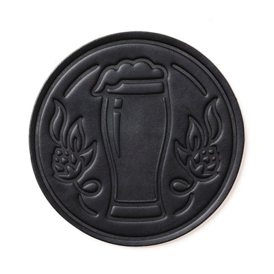 Stout Coasters - Black - 4 Pack Popov Leather