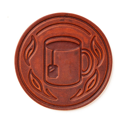 Tea Coasters - English Tan - 4 Pack Popov Leather