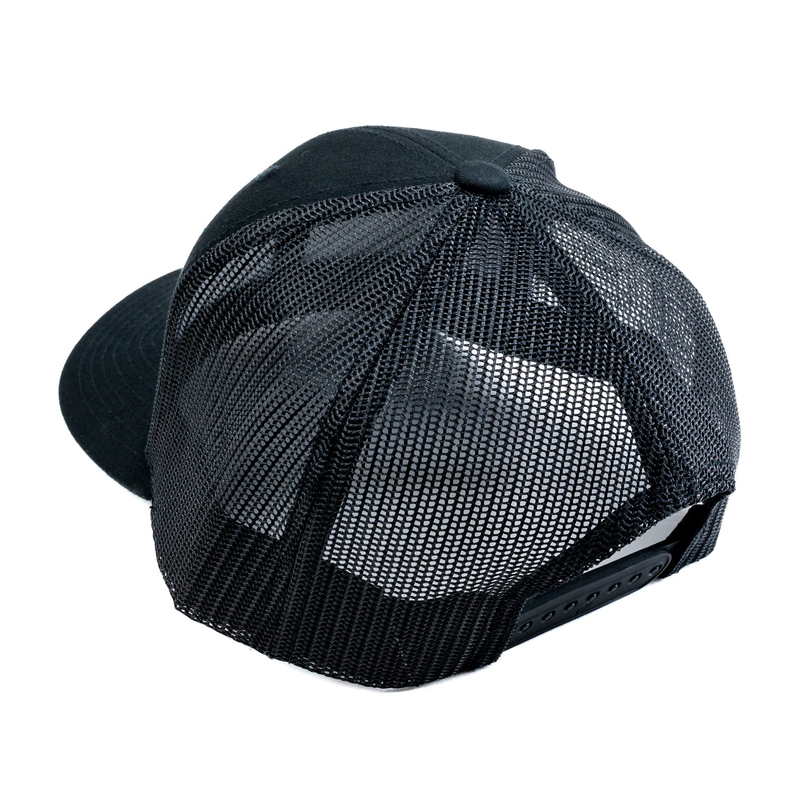 Outdoor Trucker Hat - Tent Camping Design, Snapback Adjustable, Moss Green/Black